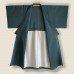 KIMONO HOMME ÉTÉ, SOIE BLEU-VERT 007-184
